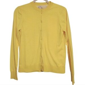 J. Crew Factory | Yellow Polka Dot Caryn Cardigan Sweater Set (Size Medium)
